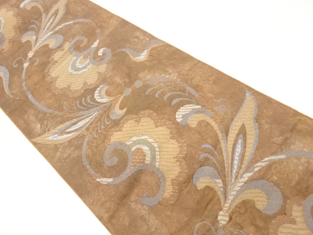 JAPANESE FUKURO OBI / WOVEN FLOWER ARABESQUE